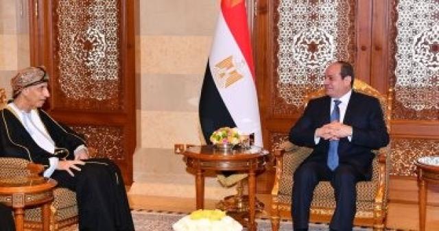 الرئيس السيسى يلتقى نائب رئيس وزراء عُمان ويؤكد تطلع مصر لتطوير التعاون مع السلطنة
