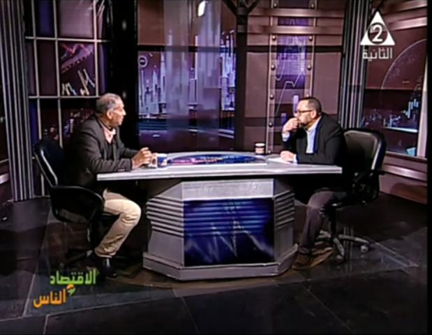 عامر اثناء اللقاء مع الاعلامي محمد البيطار