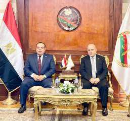 المستشار محمد الشناوي  رئيس هيئة النيابة الإدارية، يستقبل  المستشار حازم بدوي  رئيس مجلس إدارة الهيئة الوطنية للانتخابات بمقر النيابة الإدارية